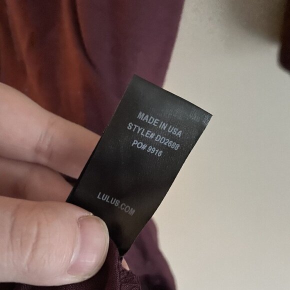 Lulus Wmn S Burgundy Jersey Knit Long Sleeve Backless Kiss And Tell Sheath Dress - Picture 8 of 10